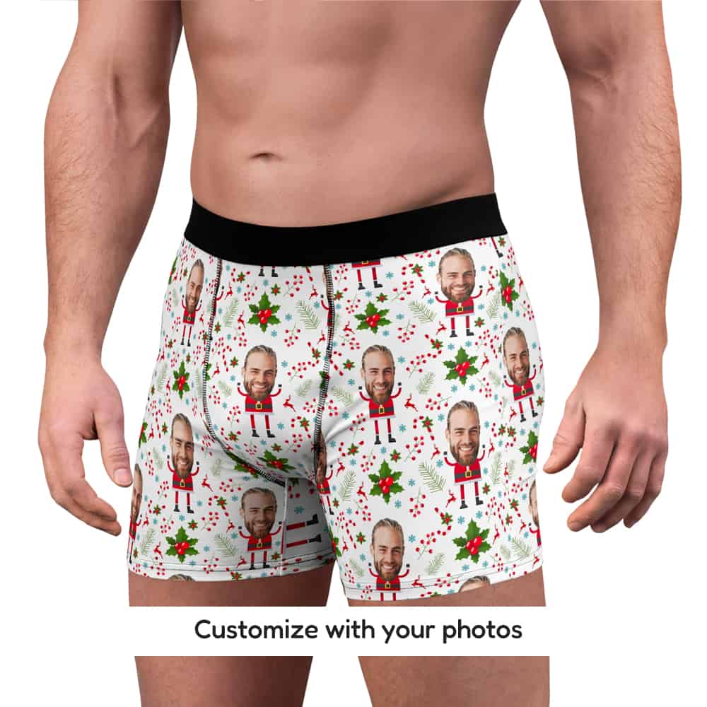 christmas boxer shorts front