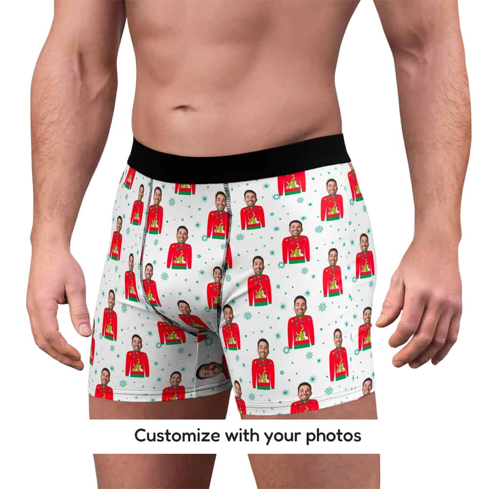 man christmas underwear front