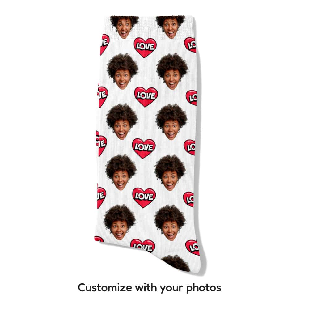 Love Heart Socks Front
