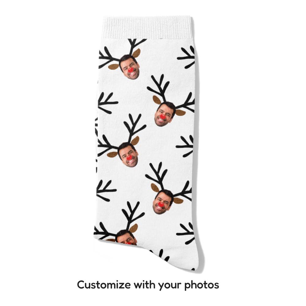 Reindeer Socks Front