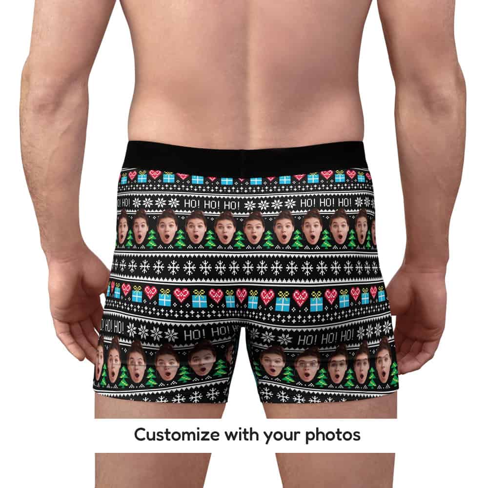 christmas boxers for men back