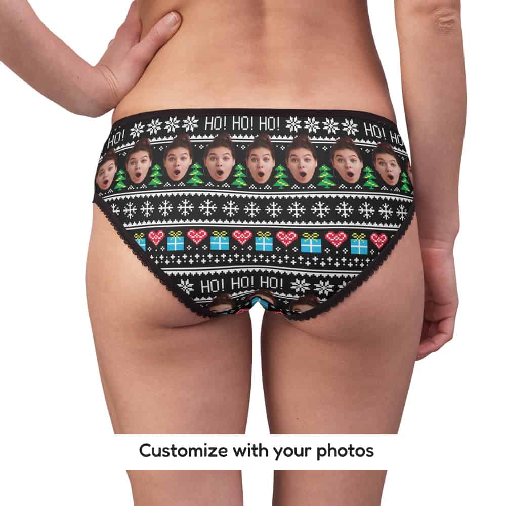 womens christmas panties back