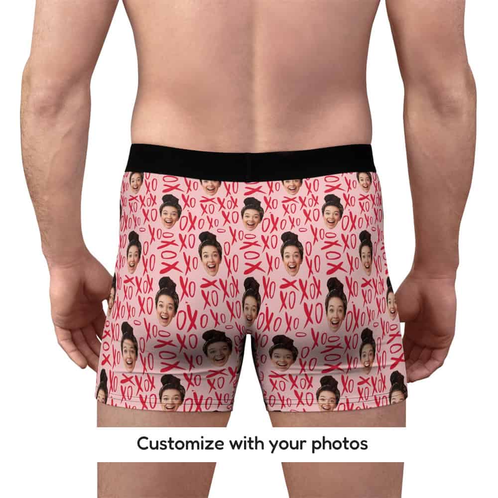 Custom Valentines Boxers back