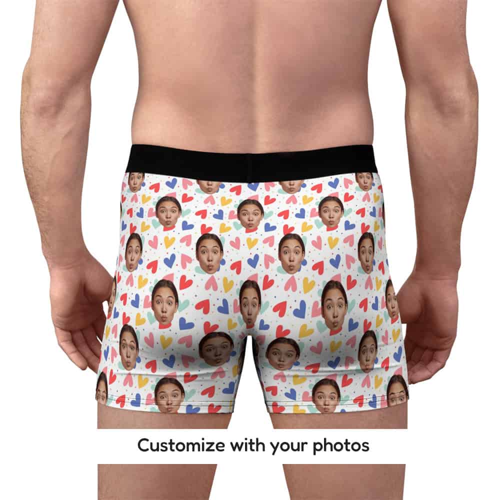 Heart Boxer Briefs Back