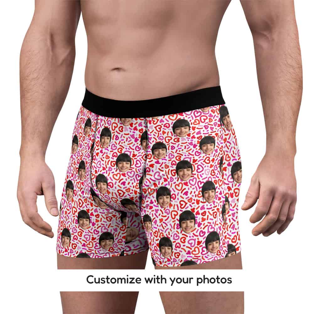 Heart Pattern Boxers Front