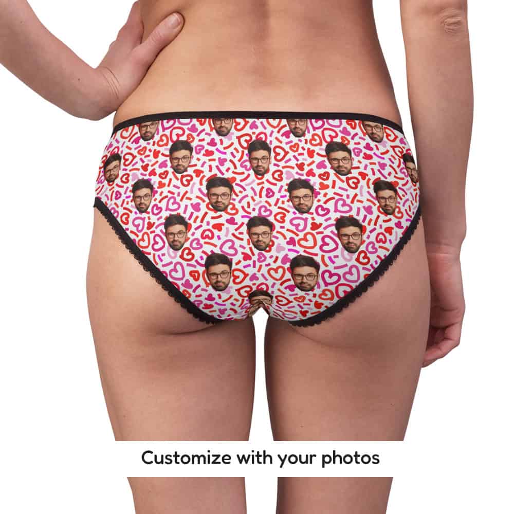 Heart Pattern Underwear Back