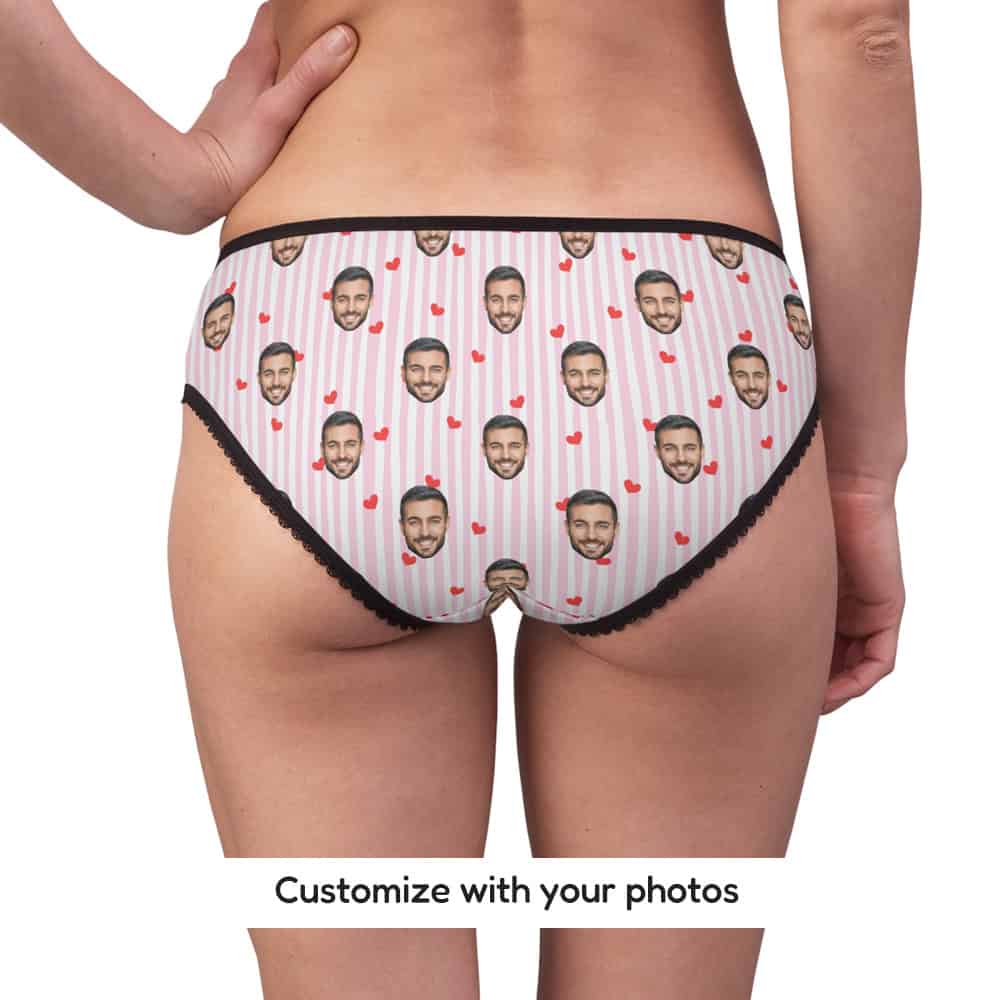 Pink Striped Panties Back