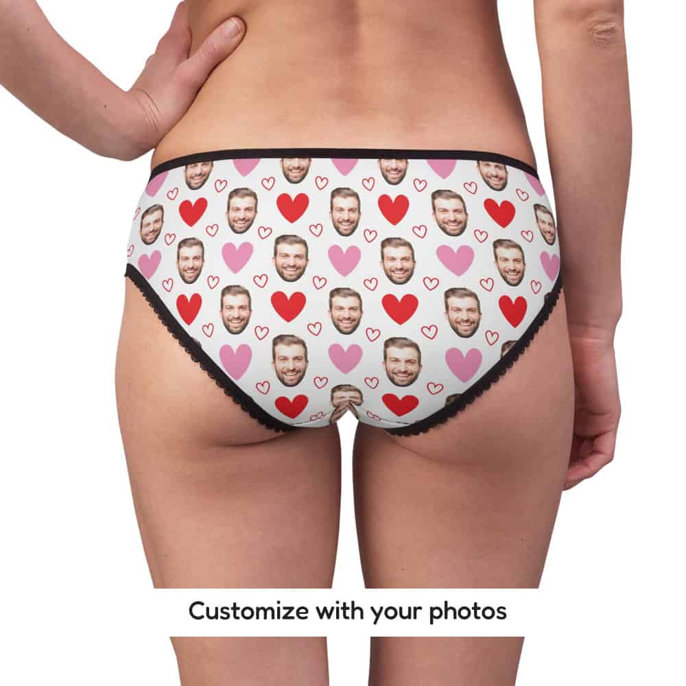 Red Heart Panties Back