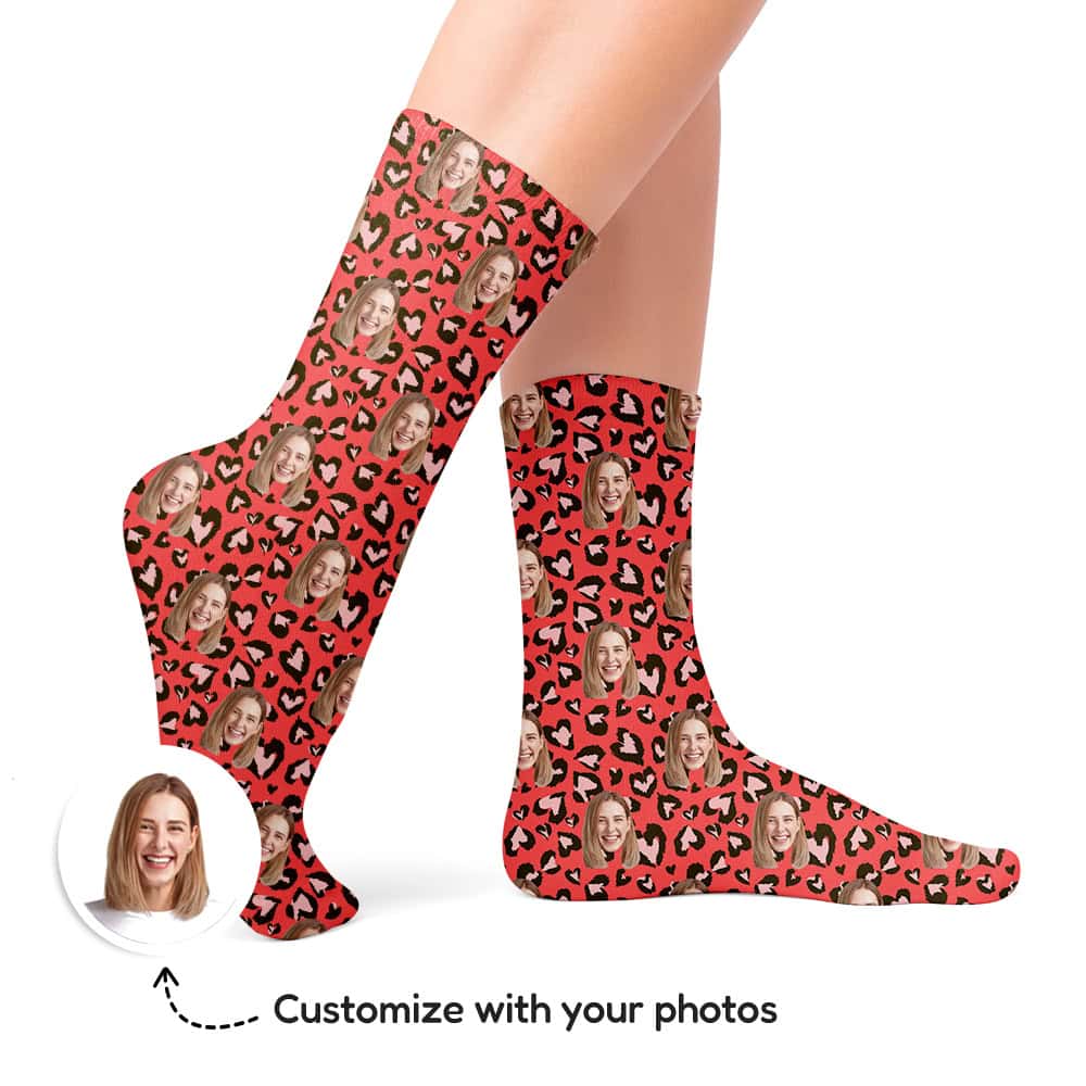 Red Leopard Socks