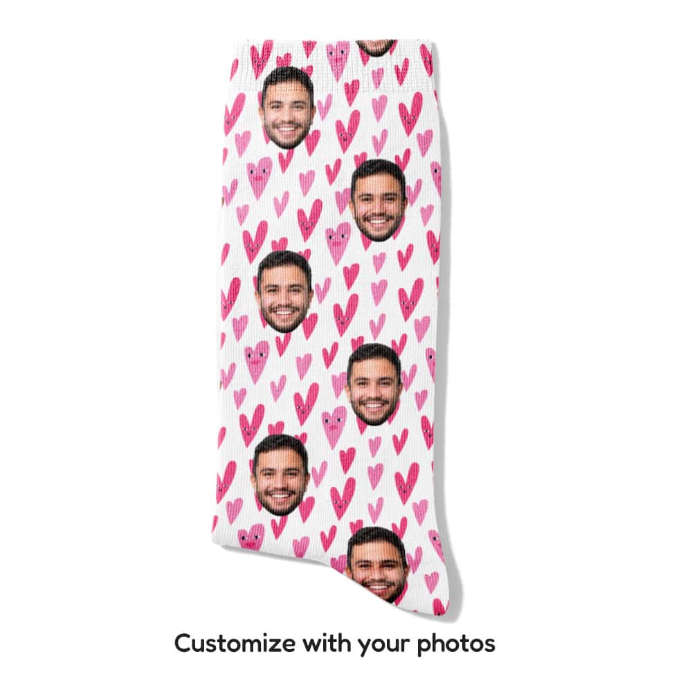 Valentine Heart Socks Folded