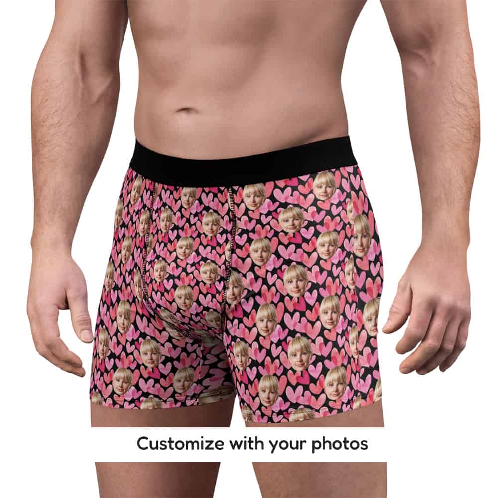 pink heart boxers front