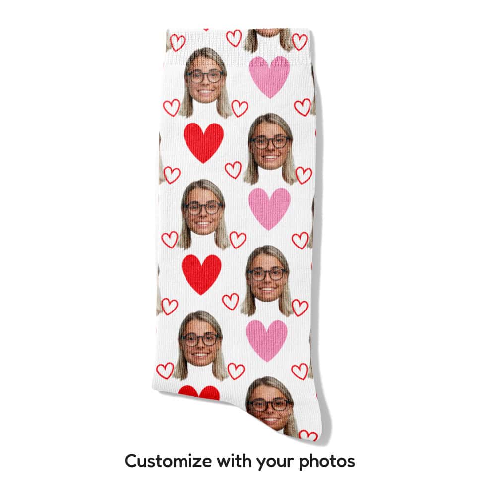 red heart socks folded